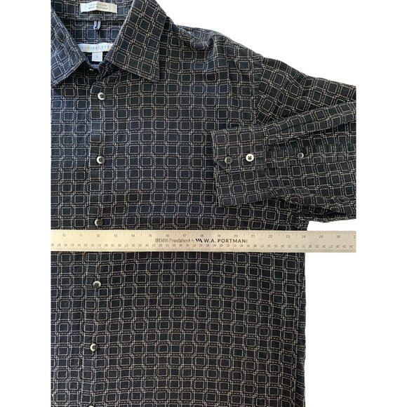 Mens Geoffrey Beene Button-Up Long Sleeve Shirt Geometric Pattern Size Large - Picture 3 of 8